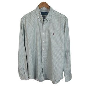 BF1412 Men’s Polo Ralph Lauren Designer Preppy Button Down Shirt L